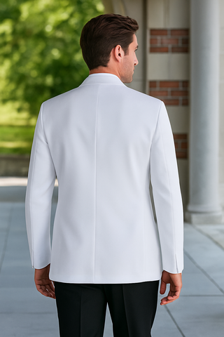 Mens Designer Martin 2 Button Tuxedo in White